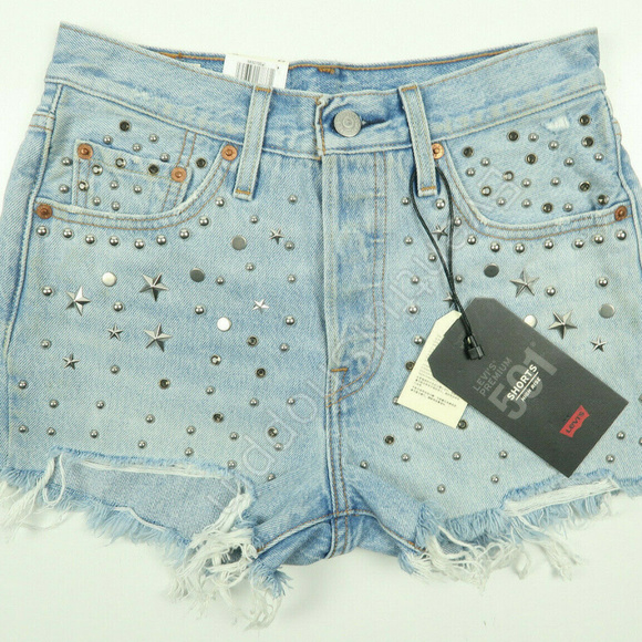 Levis Premium 501 Asteroid Cut Off Jean Shorts - Picture 2 of 6